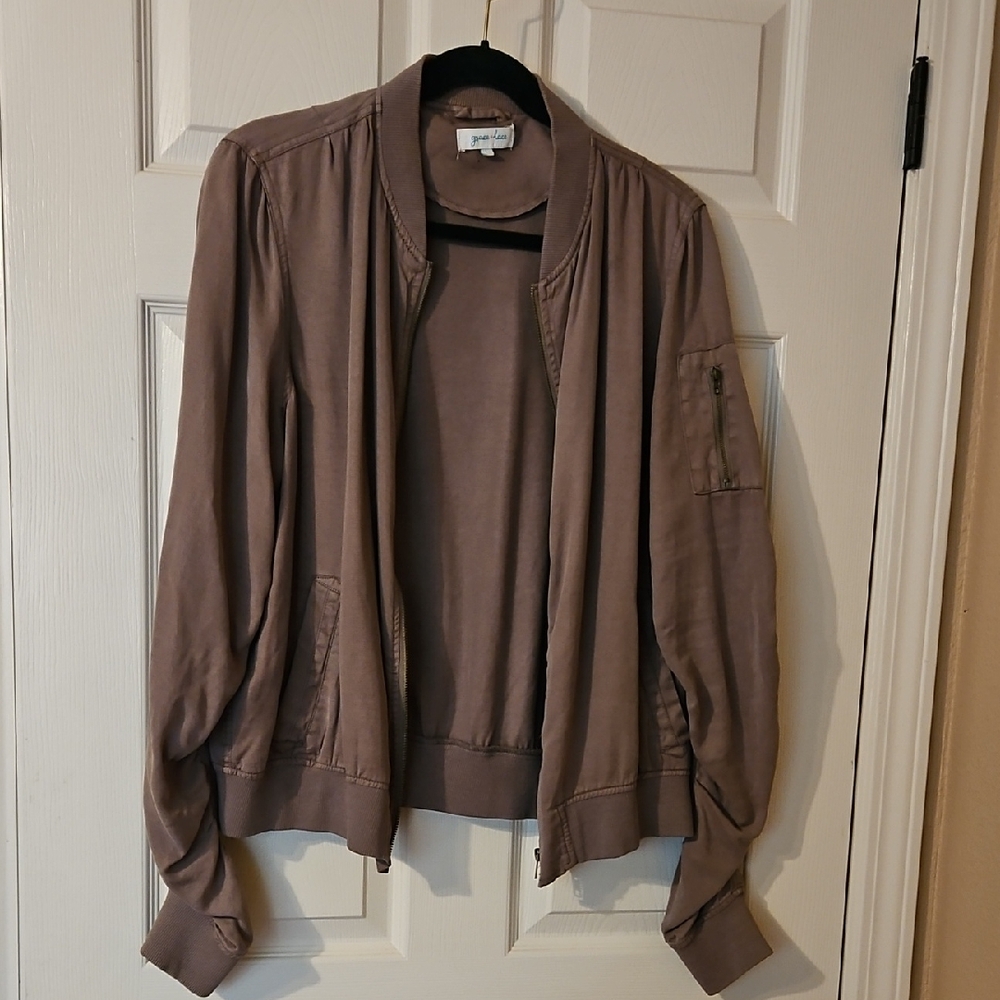 Grace & Lace Mauve Bomber Jacket